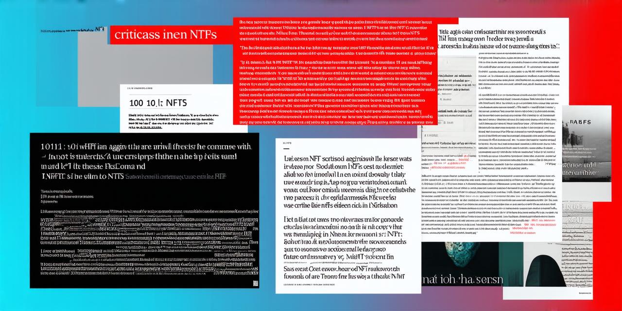 What are the criticisms of NFTs?